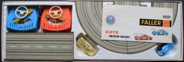 Faller Auto-Motor-Sport Racingcourse 1965 with 2 cars in original box (9635)